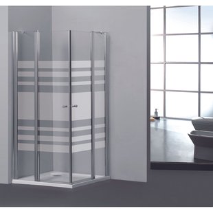 Allibert 2 Zwaaideuren Priva Hoekinstap 80x80x19cm Horizontale Lijnen