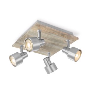 Home Sweet Home Ledspot Drift Mat Staal 23cm 4x5,8w