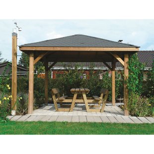Solid Prieel Met Shingles S7716 Geïmpregneerd Hout 347x347cm