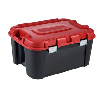 Curver Totem Opbergbox 140l Zwart/rood
