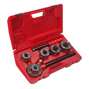 Koffer Draadsnij-ijzers Met Verwisselbare Koppen Rechts 3/8-11/4