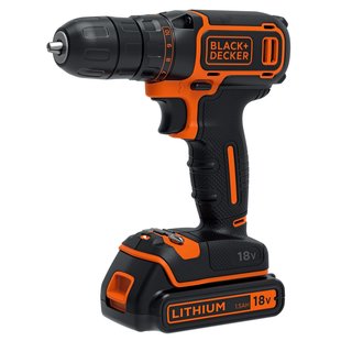 Black+decker Accuboormachine Bdcdc18kb-qw - 18v - (2x 1,5ah)