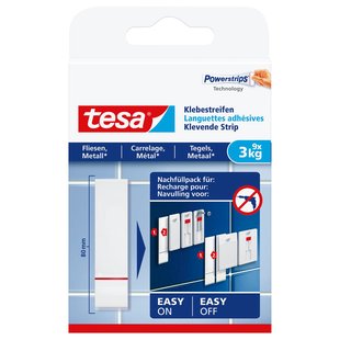 Tesa Powerstrips 77761 Voor Tegels En Metaal 3 Kg 6 Stuks
