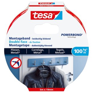 Tesa Montageband Powerbond - Transparant - 5m X 19mm