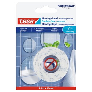 Tesa Montageband Powerbond - Transparant - 1,5m X 19mm