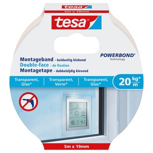 Tesa Montageband Powerbond - Transparant - 1,5m X 19mm