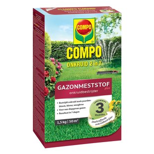Compo Gazonmeststof Floranid Plus Onkruidbestrijder 50m² 1,5kg