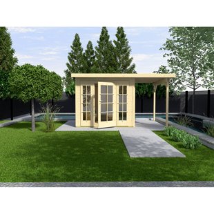 Weka Tuinhuis Met Overkapping 172 Type B Gr2 1d2r 300x590cm