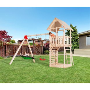 Weka Drakentoren Tabaluga + Zandbak + Schommelaanschouw