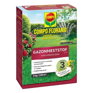 Compo Gazonmeststof Floranid Plus Onkruidbestrijder 100m² 3kg