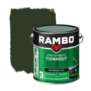 Rambo Pantserbeits Tuinhout Dekkend Zijdeglans 1131 Bosgroen 2,5l