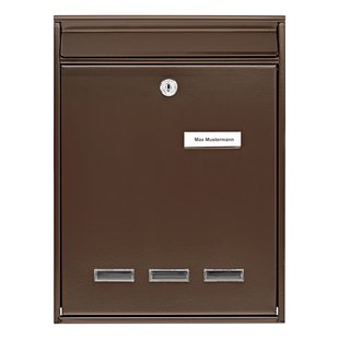 Burg-wächter Wandbrievenbus Köln 872 - Staal - Bruin - 25,5x34x8,5 Cm
