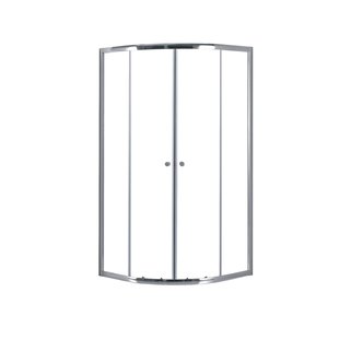 Aquavive Douchecabine Sicilië - Kwartrond - 90x90x190cm - Chroom