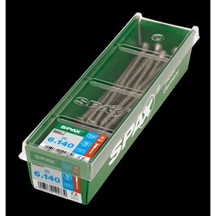 Spax Universele Schroef T-star Rvs Verzonken Kop Torx T30 - 6x140mm - 20 Stuks