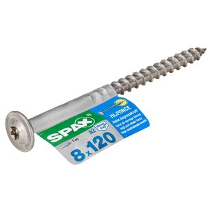 Spax Universele Schroef T-star Rvs Discuskop Torx T40 - 8x120mm - 1 Stuk