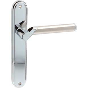 Avenue Deurkruk Op Schild Brunico - Rvs - Mat Chroom - Blind - Schild 230x40 Mm