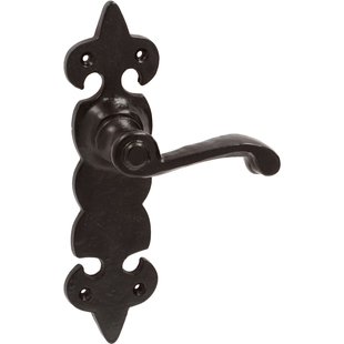 Avenue Deurkruk Op Schild Chateau - Smeedijzer - Zwart - Blind - Schild 205x57 Mm