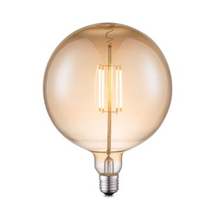 Home Sweet Home Ledfilamentlamp Globe 2 - Amber - D18cm - Dimbaar - Warm Wit - E27 - 4w