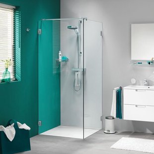 Sealskin I Am Draaideur Met Zijwand 90x90cm Rvs (uitstraling) | 8mm Helder Glas + Antikalk