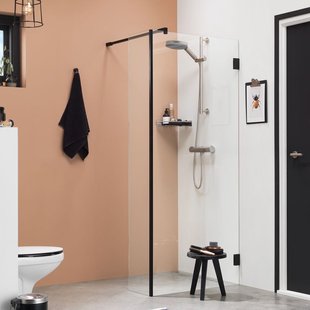 Sealskin I Am Inloopdouche Walk In Type A1 1000x300mm Mat Zwart| 8mm Helder Veiligheidsglas + Antikalk