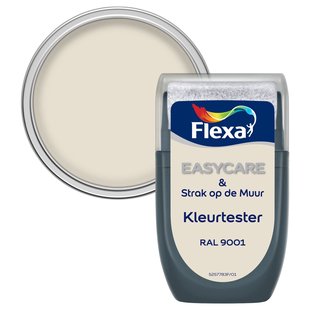 Flexa Strak Op De Muur Verftester - Mat - Crème Wit Ral 9001 - 30ml