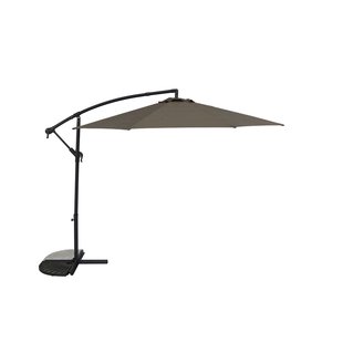 Central Park Zweefparasol Daze - D 290cm - Taupe - Met Opwindmechanisme Kantelbaar 180g/m² Stalen Mast