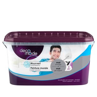 Decomode Muurverf - Mat - Zilvergrijs - 5l