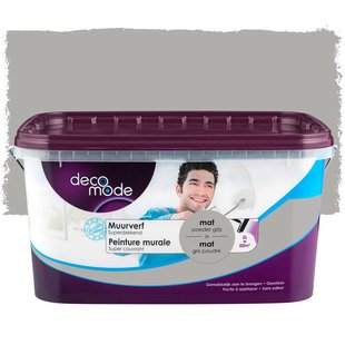 Decomode Muurverf - Mat - Poeder Grijs - 5l