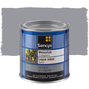 Sencys Metaallak Zijdeglans Zilvergrijs 250ml