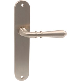 Avenue Deurkruk Op Schild Oud Hollands - Messing - Mat Nikkel - Blind - Schild 216x40 Mm