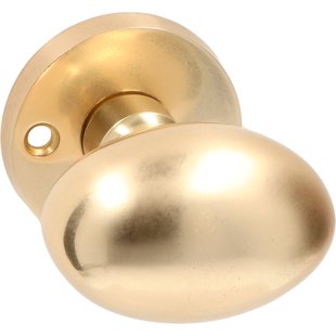 Avenue Deurkruk Op Rozet Ovaal - Messing - Goud - Rozet Diam. 53 Mm