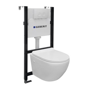 Van Marcke Go Inbouwtoilet Set Met Randloze Toiletpot - Wit - Geberit Spoelsysteem