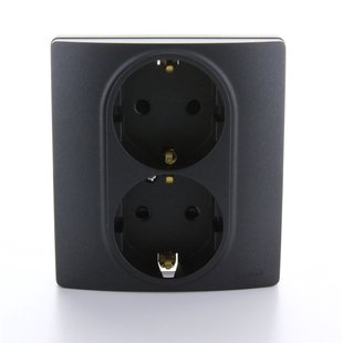 Legrand Inbouwstopcontact Niloé 2-polig Randaarde Antraciet Ip20