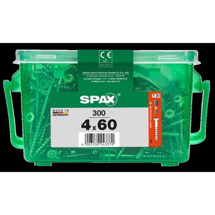 Spax Universele Schroef T-star Wirox Verzonken Kop Torx T20 - 4x60mm - 300 Stuks + Bit