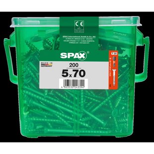 Spax Universele Schroef T-star Wirox Verzonken Kop Torx T20 - 5x70mm - 200 Stuks + Bit