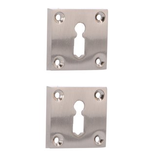 Avenue Sleutelplaat Vierkant China Mat Nikkel 2 Stuks