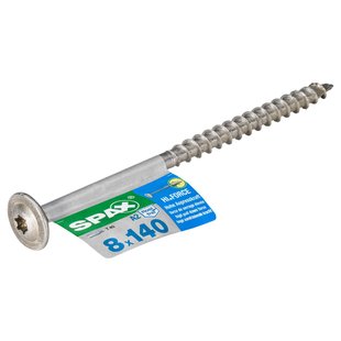 Spax Universele Schroef T-star Rvs Discuskop Torx T40 - 8x140mm - 1 Stuk