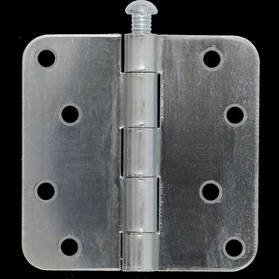 Deurscharnier - Verzinkt Staal - 89x89 Mm - Met Afgeronde Hoeken