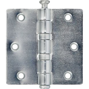 Kogellagerscharnier - Gegalvaniseerd Staal - 76x76 Mm - Met Rechte Hoeken