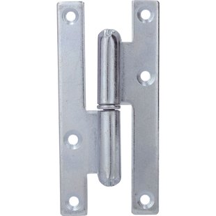 Paumelle Voor Linksdraaiende Deur - Gegalvaniseerd Staal - 110x50 Mm - 2 Stuks