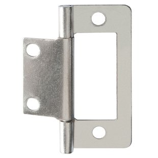 Louvredeurscharnier Voor Louvredeuren - Verchroomd Staal - 50 Mm - 4 Stuks