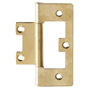 Louvredeurscharnier - Messinggecoat Staal - 63 Mm - 4 Stuks