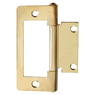 Louvredeurscharnier - Messinggecoat Staal - 75 Mm - 4 Stuks