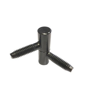 Meubelinboorpaumelle - Zwart Staal - 35x11 Mm - 2 Stuks