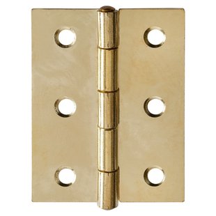 Deurscharnier - Messinggecoat Staal - 60x46 Mm - 2 Stuks