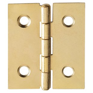 Scharnier - Messinggecoat Staal - 30x26 Mm - 4 Stuks