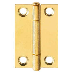 Scharnier - Messingkleurig Staal - 18x30 Mm - 4 Stuks