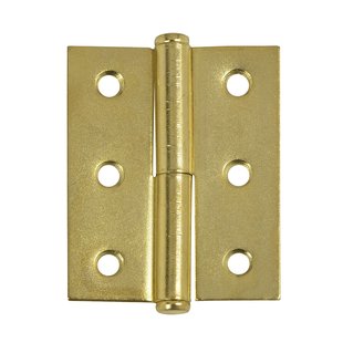 Meubelpaumelle Voor Linksdraaiende Kastdeur - Vermessingd Staal - 50x40 Mm - 2 Stuks