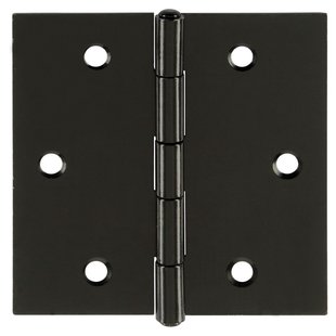 Deurscharnier - Zwart Staal - 70x70 Mm - 2 Stuks