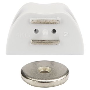 Magneetsnapper Hoek Grijs 2 Stuks